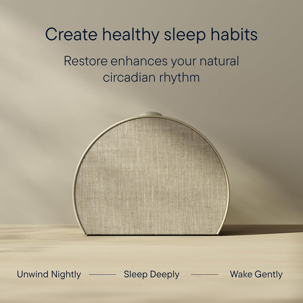 Sunrise alarm clock, audio equipment, smart lamp (rubber material) - White noise mode, screen-free sleep program