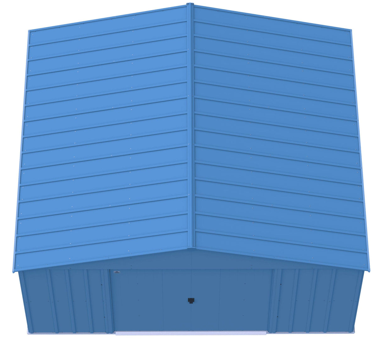 Classic 14x12-ft Blue Grey Corrosion-Resistant Steel Shed