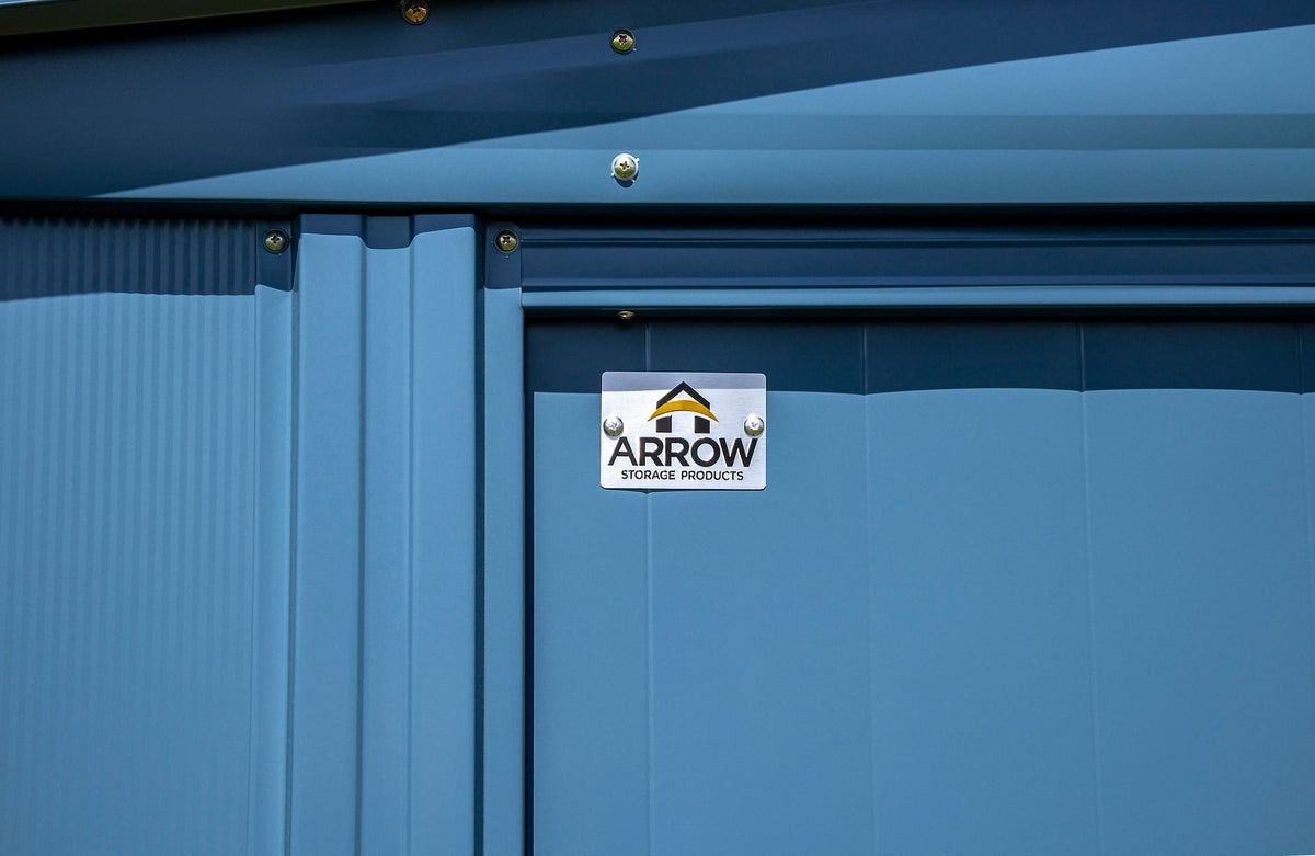 Classic 14x12-ft Blue Grey Corrosion-Resistant Steel Shed