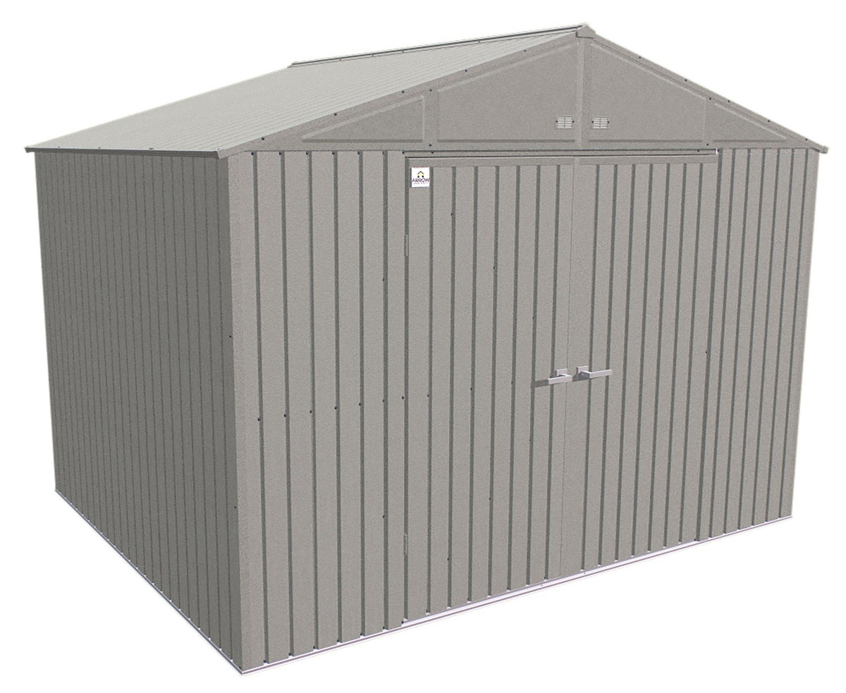 Elite 14x12-ft Cool Grey Weather-Resistant Steel Shed