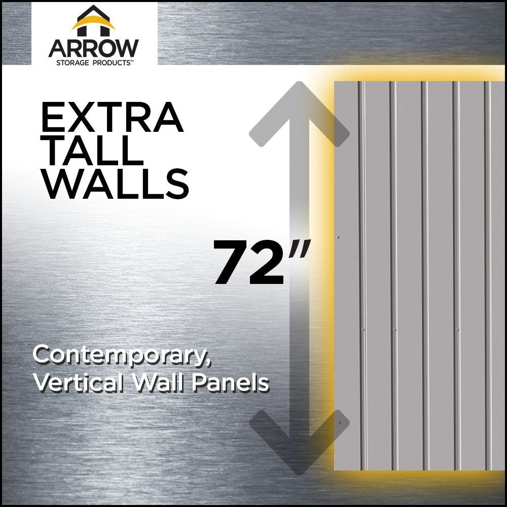 Elite 14x12-ft Cool Grey Weather-Resistant Steel Shed