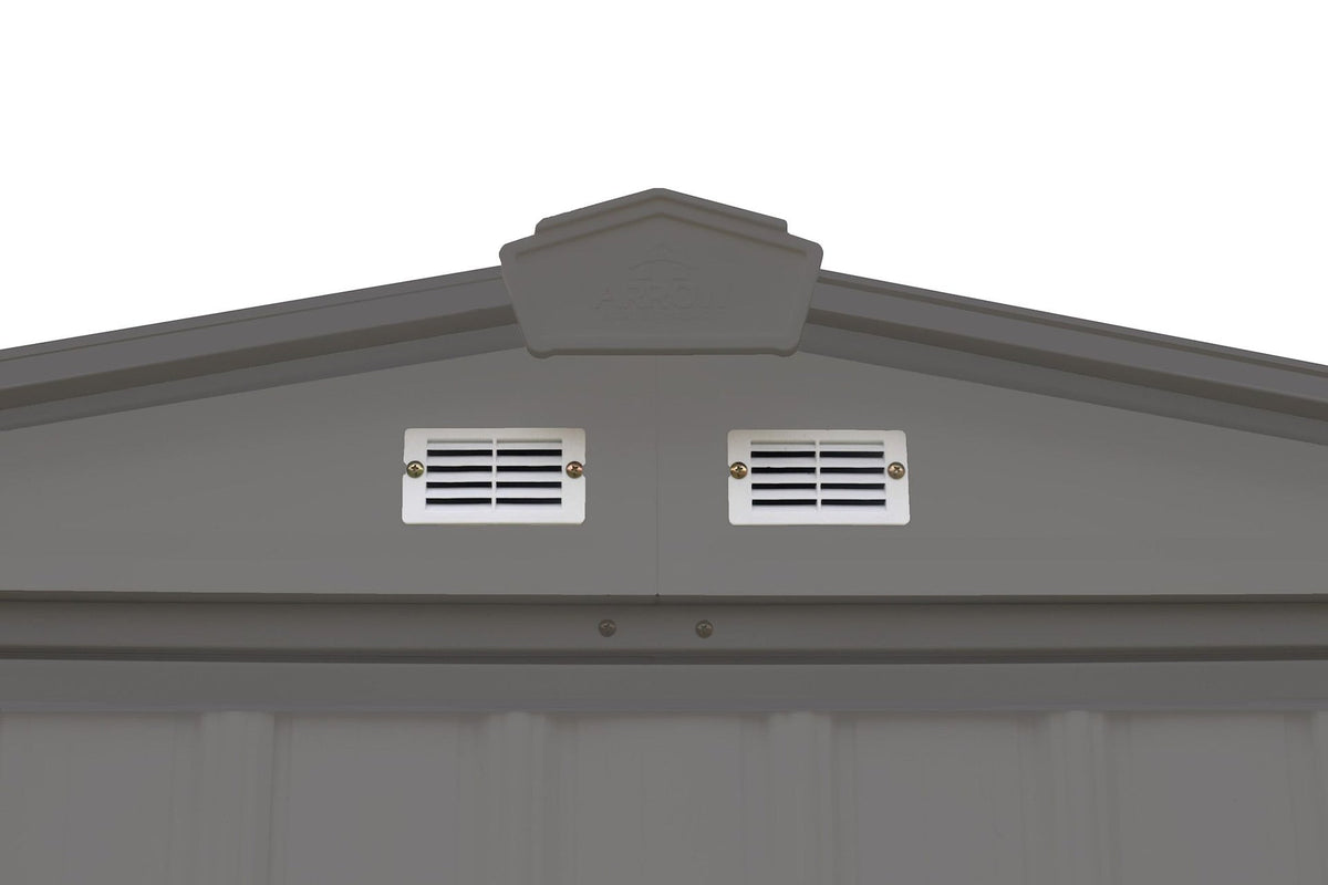 EZEE Galvanized Steel Storage Shed with Low Gable Roof, Charcoal, 6-ft x 5-ft