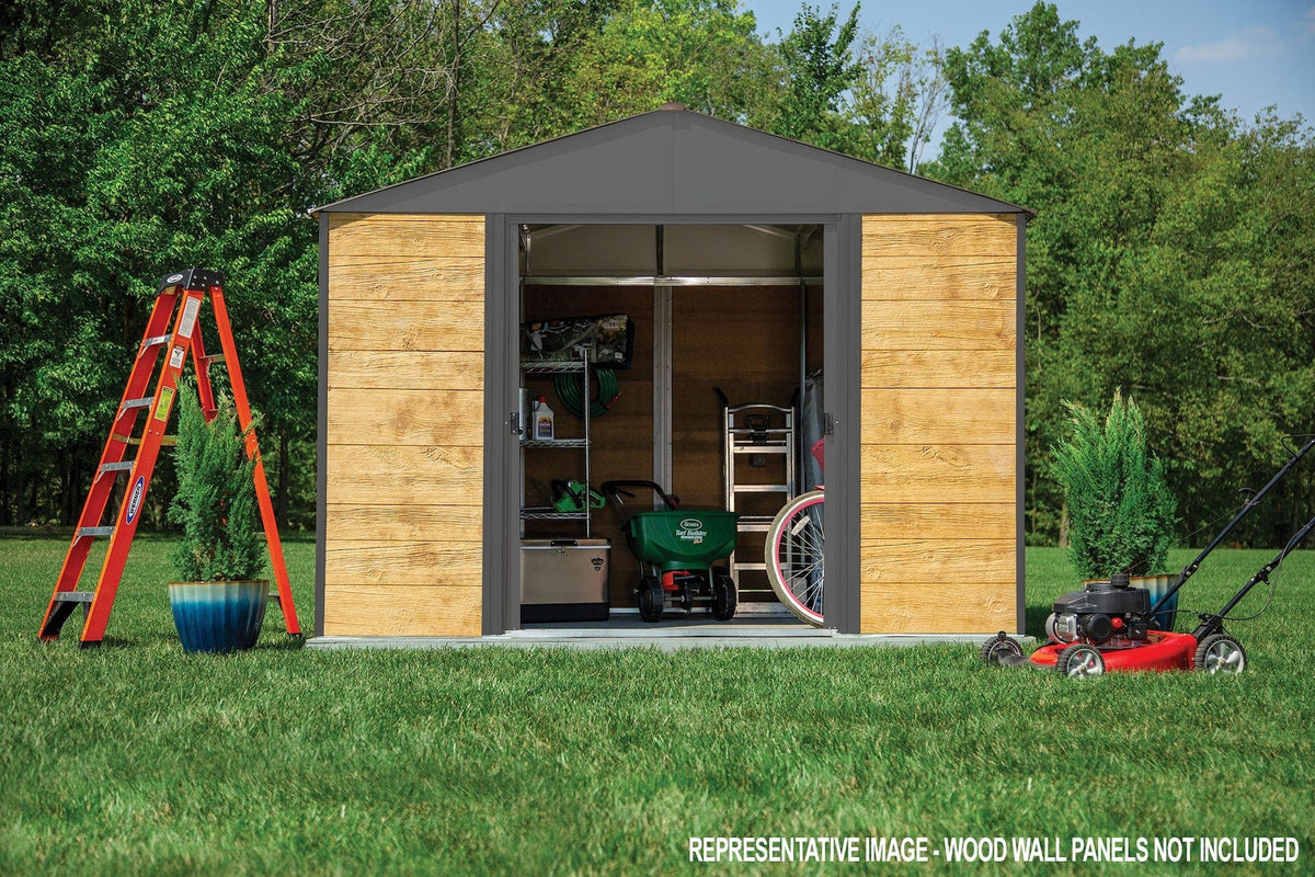 Ironwood Steel Hybrid Shed Kit, Anthracite, 10-ft x 8-ft