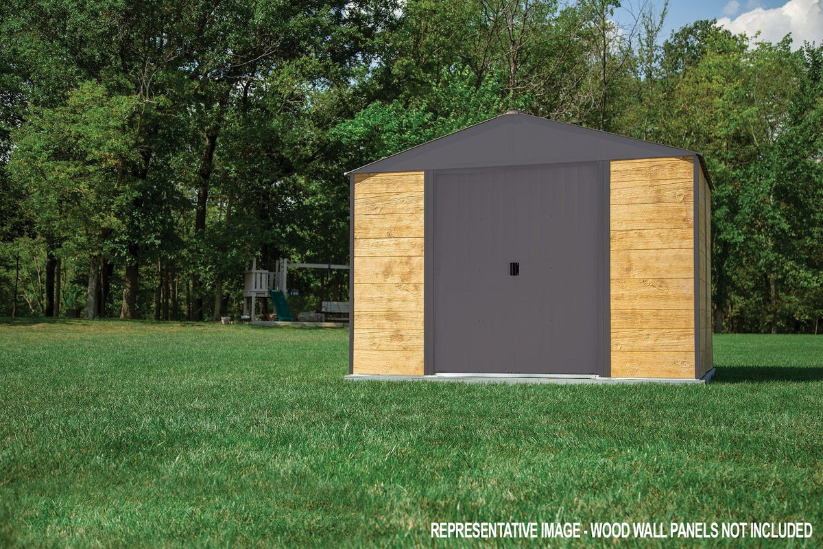 Ironwood Steel Hybrid Shed Kit, Anthracite, 10-ft x 8-ft