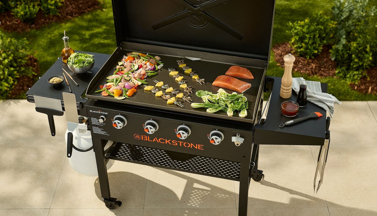 4-Burner LP Gas Portable Griddle with Lid, 36-in