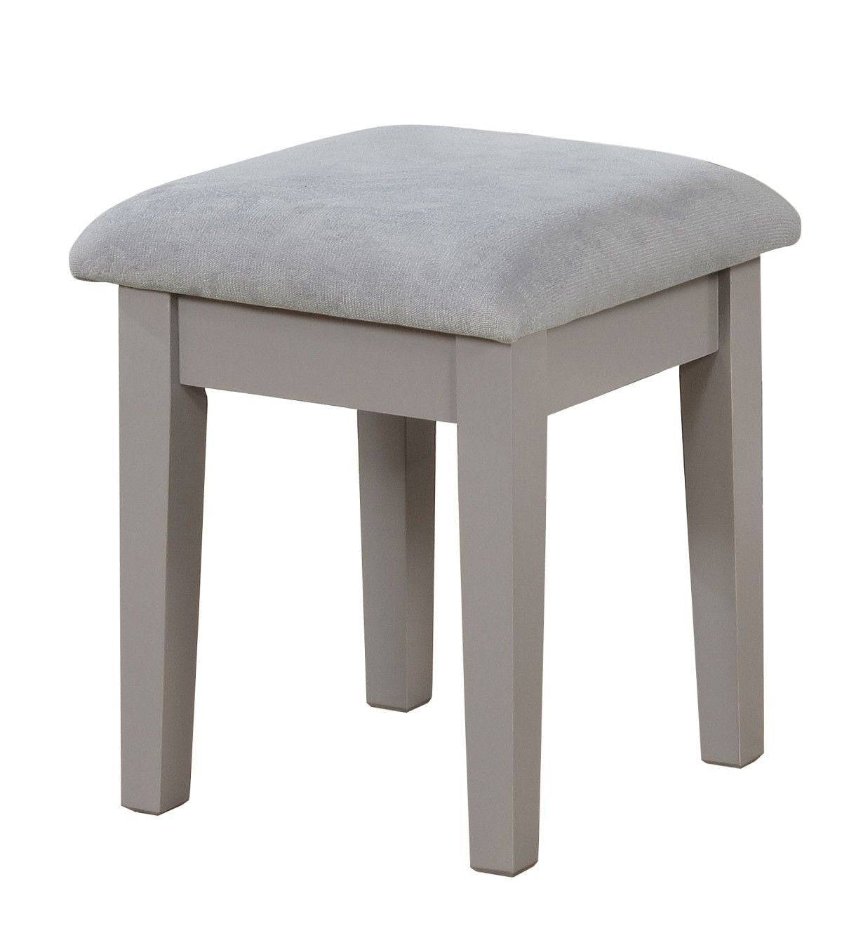 Cece 1-Drawer Grey Dressing Table Makeup Vanity Set with Stool and Mirror