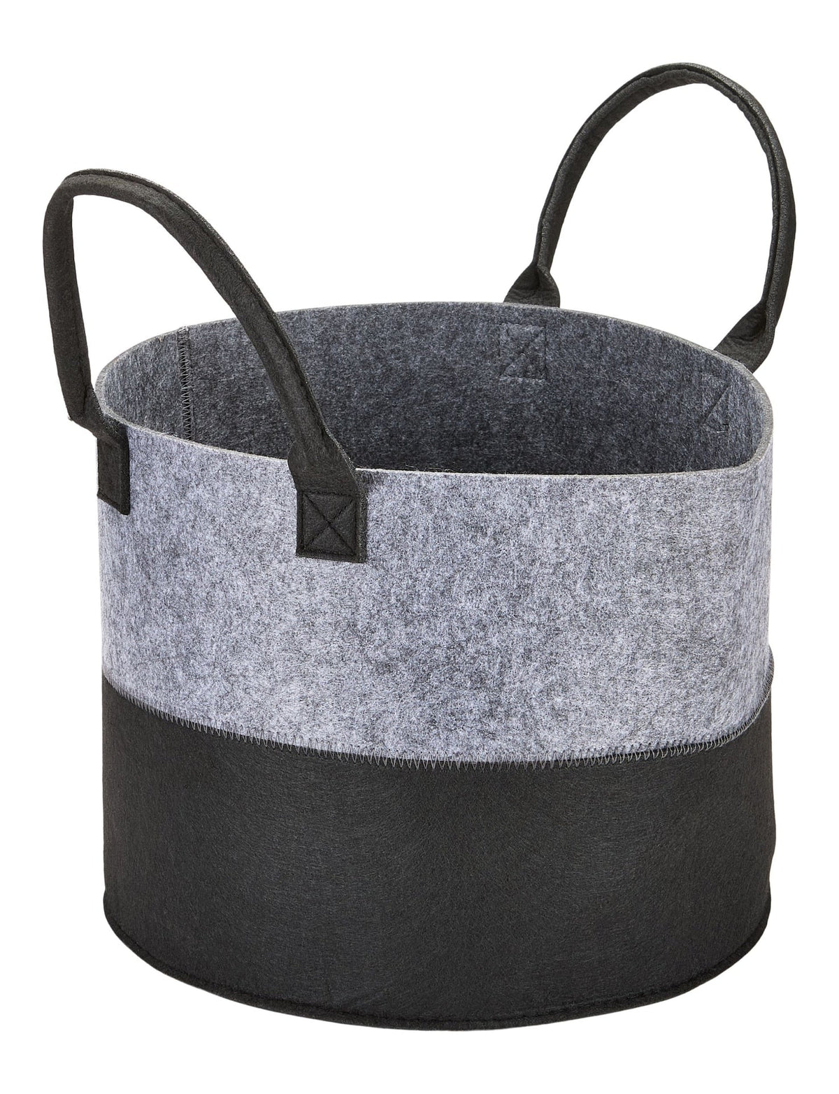 Jude Felt Organization/Storage Basket, Grey/Black