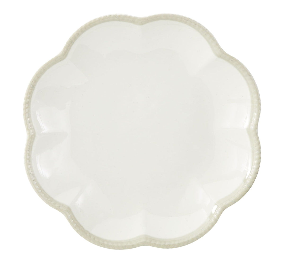 Scalloped Side Plate, BPA-free, Plastic, Ivory Colour