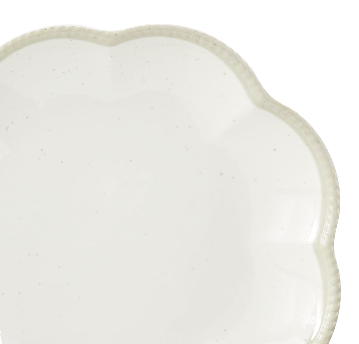 Scalloped Side Plate, BPA-free, Plastic, Ivory Colour