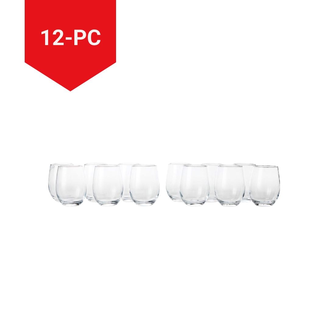 Stemless Wine Glass Set, 18.5-oz, 12-pk