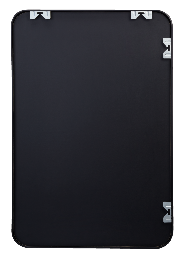 Truro Metal Rectangular Wall Mirror, Black, 20 x 30-in