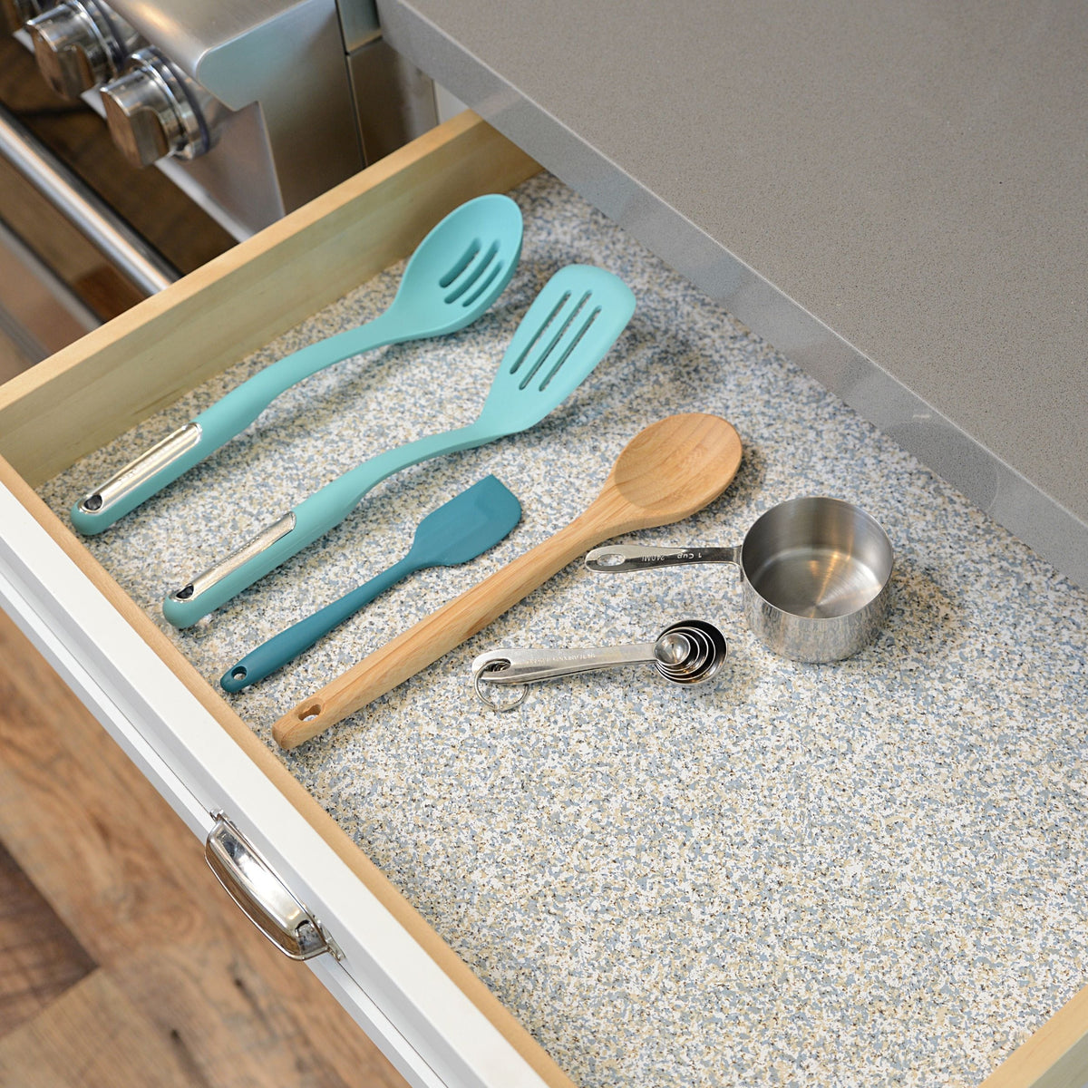 Con-Tact Creative Covering Removable Adhesive Shelf/Drawer Liner, Granite, 18-in x 9-ft
