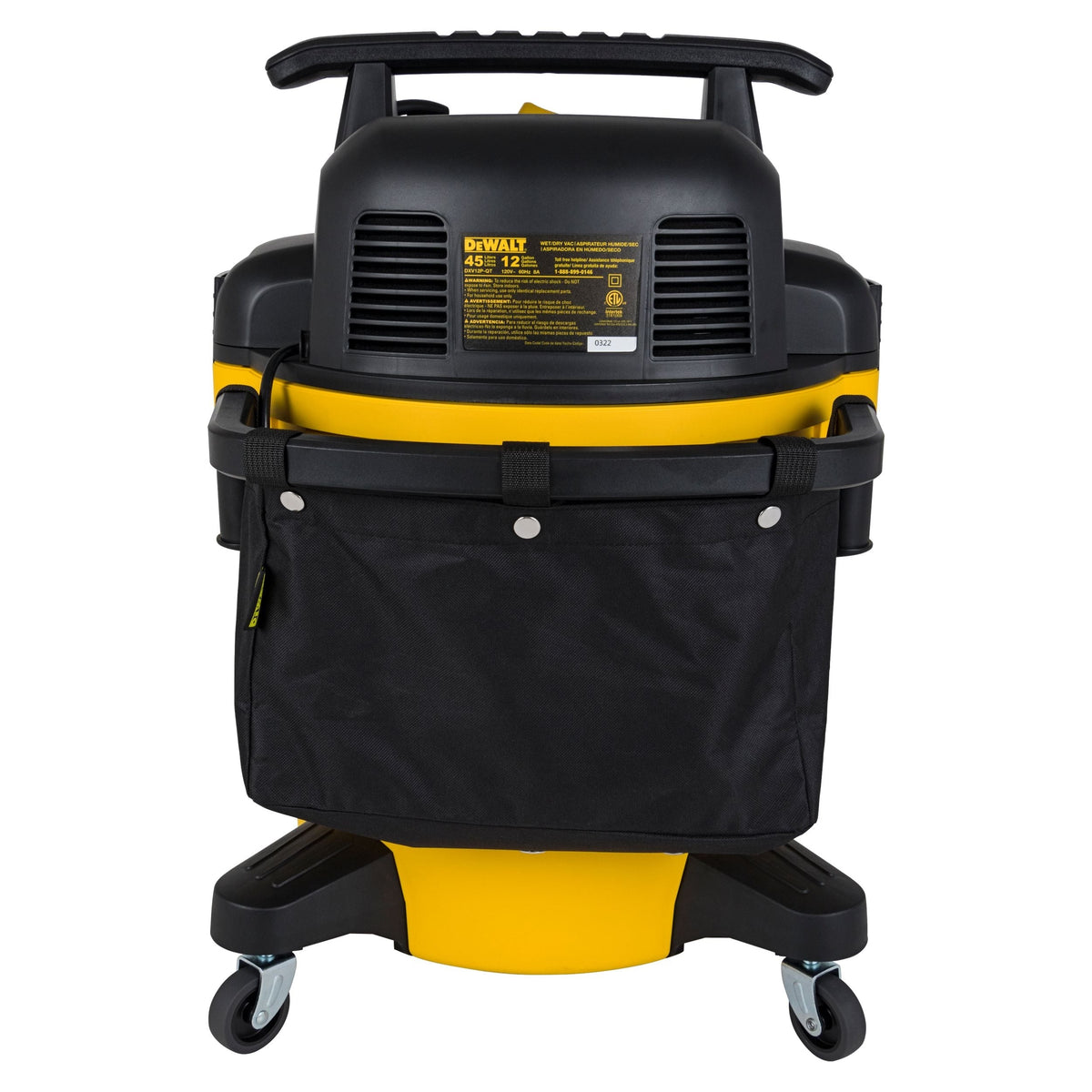 DXV12P-QT 5.5 HP Peak Stealthsonic Quiet Wet/Dry Vacuum, 45-L