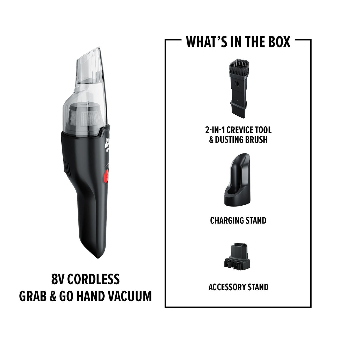 Grab & Go+ Cordless Hand Vacuum, 8V