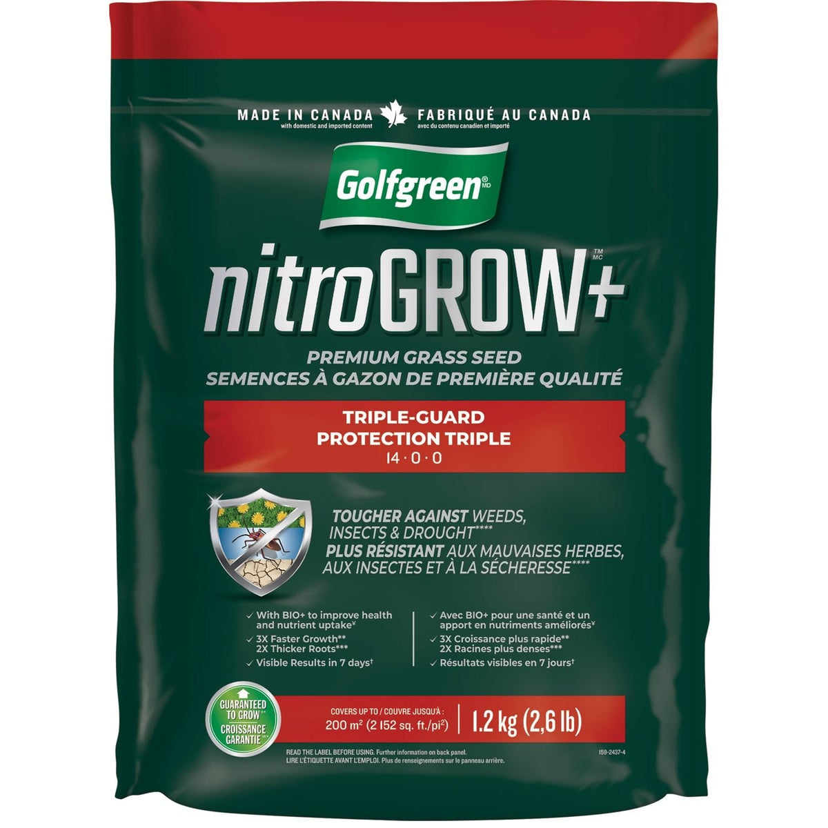 Nitrogrow+ Triple-Guard Grass Seed, 1.2kg