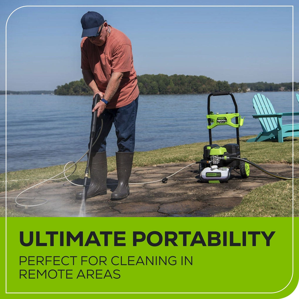 60V 1800PSI 1.2GPM Hybrid AC/DC Pressure Washer, Tool Only