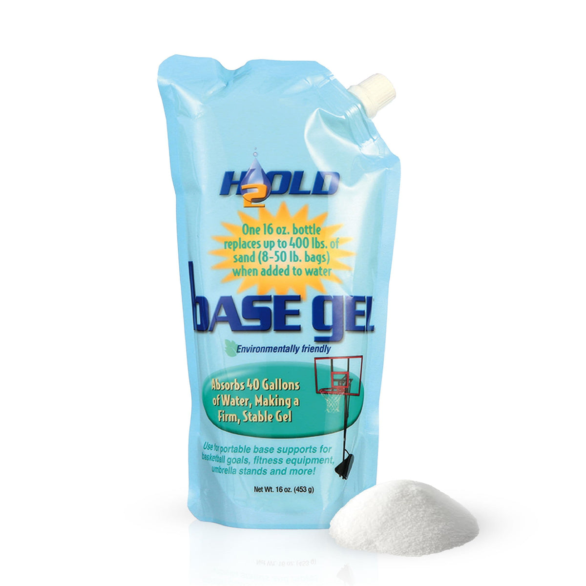 Absorbent Polymer Base Gel, Absorbs 40 Gallons of Water, 16-oz