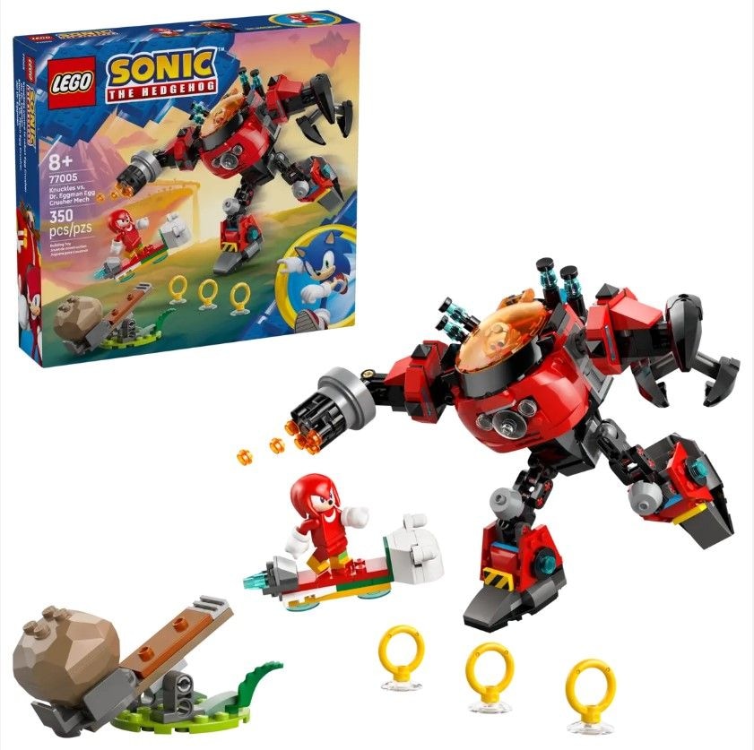 Sonic Knuckles vs. Dr. Eggman Egg Crusher Mech - 77005, 350-pcs, Ages 8+