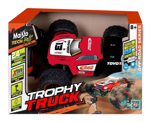 Maisto Tech Remote-Controlled Trophy Truck withUSB Charger, Ages 8+