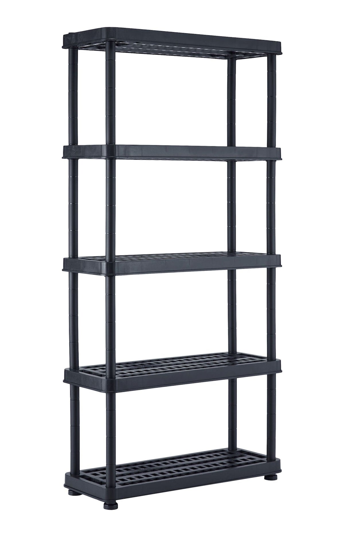 Adjustable 5-Shelf Resin/ Plastic Storage Rack/ Shelving Unit, 36 x 14 x 72-in