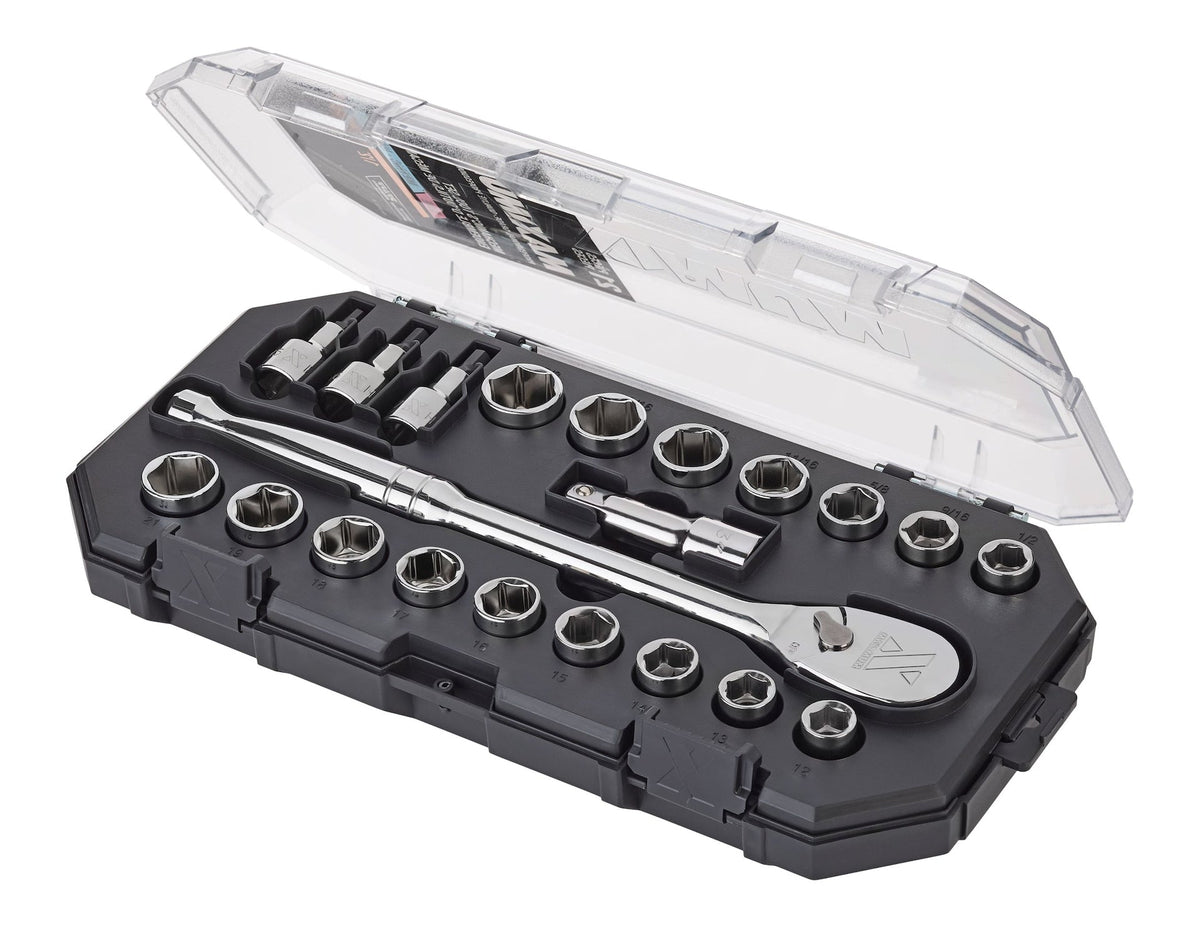 21 Piece 1/2" Drive Metric Socket Set