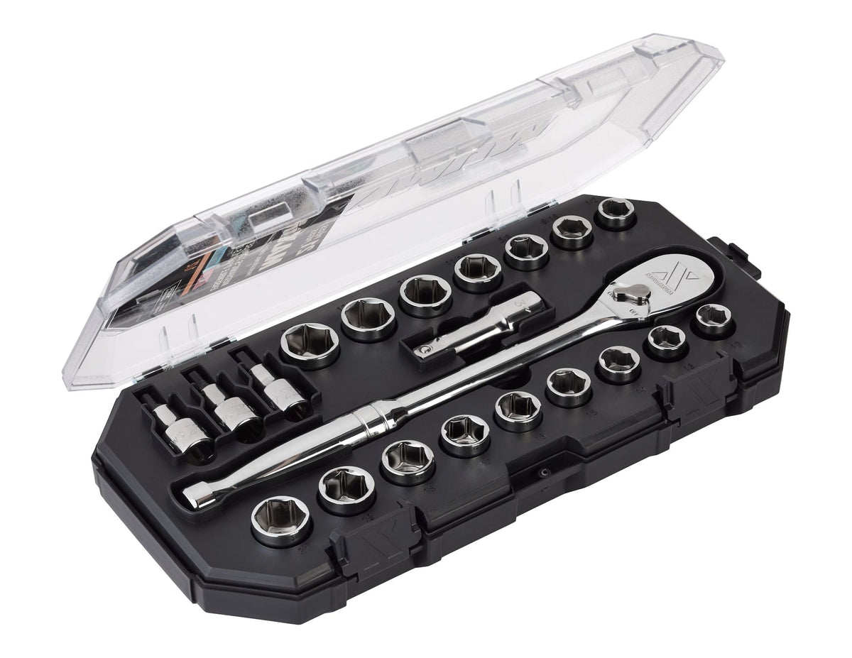21 Piece 1/2" Drive Metric Socket Set