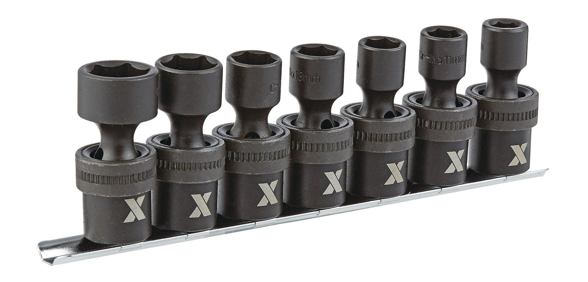 3/8-in Drive Swivel Impact Socket Set, 7-pc, Metric, CRMO