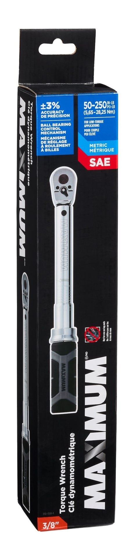 3/8-in Drive Torque Wrench, 50-250 in-lbs