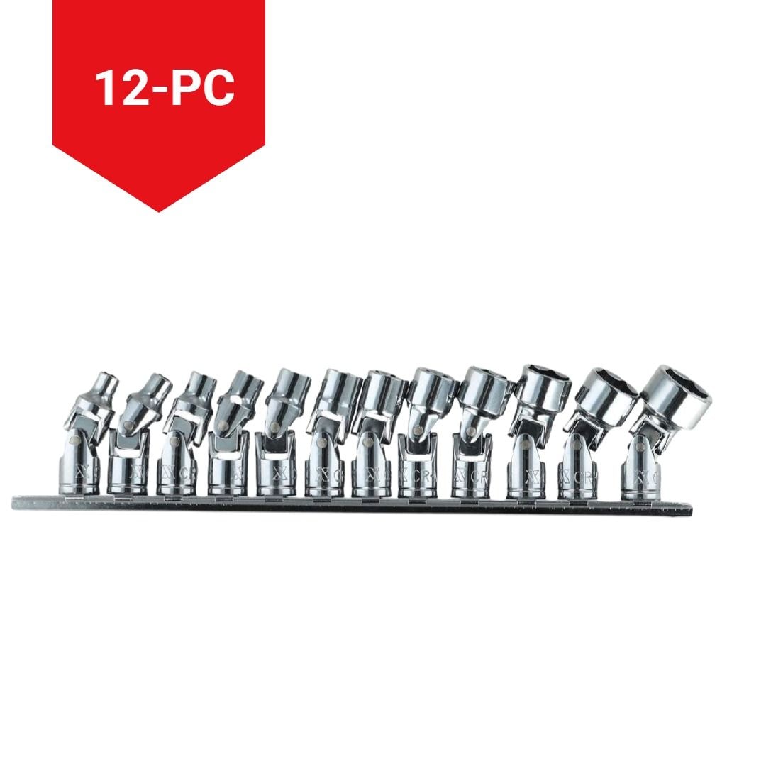 Universal Socket Set, 1/4-in, 12-pc