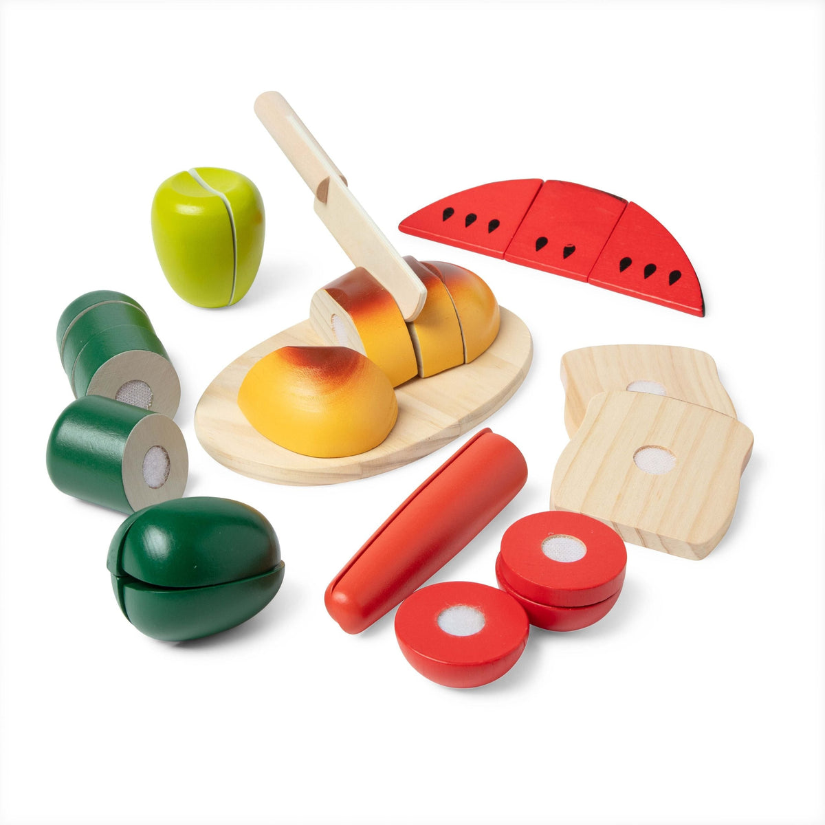 Wooden Cutting Food Playset, Ages 3+