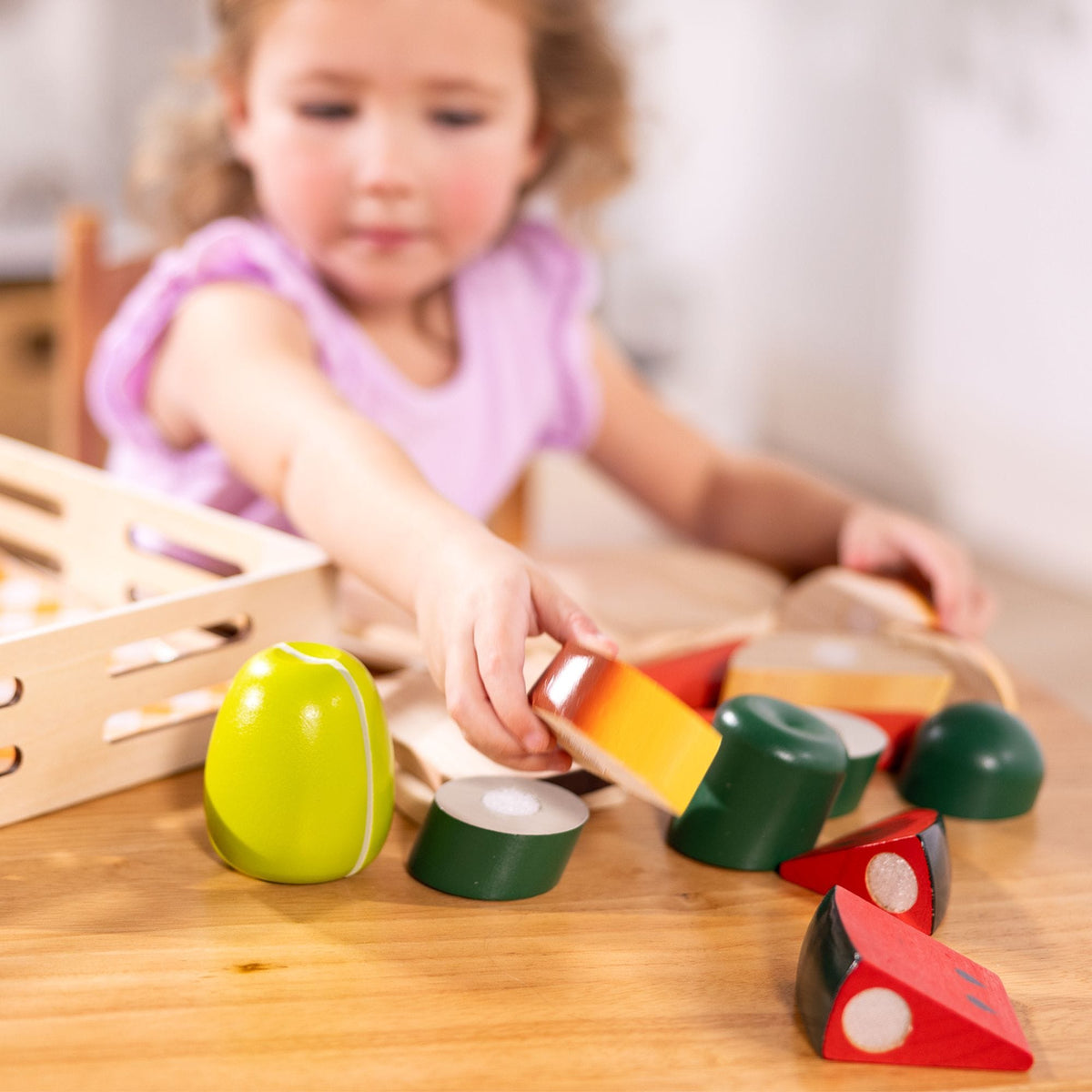 Wooden Cutting Food Playset, Ages 3+