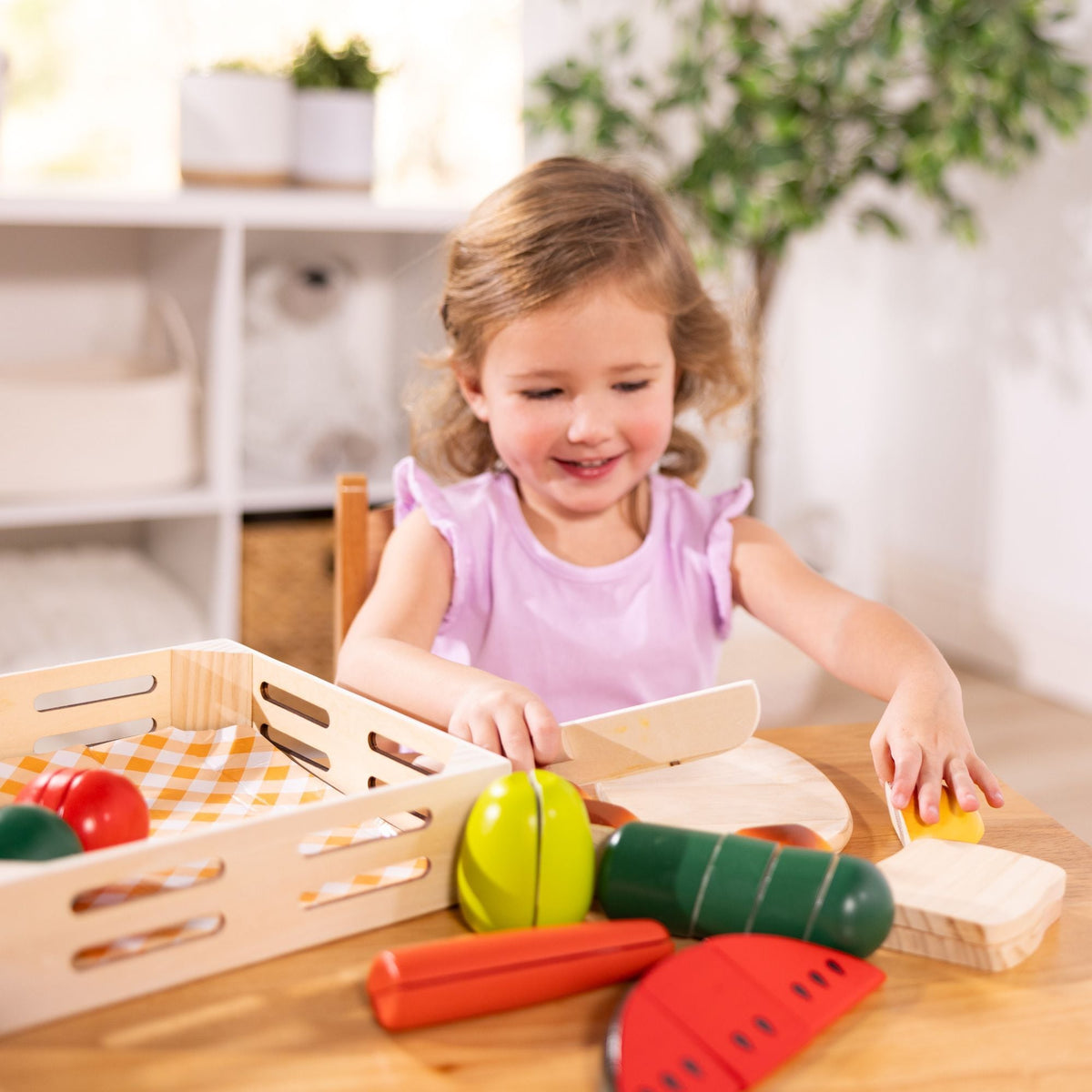 Wooden Cutting Food Playset, Ages 3+