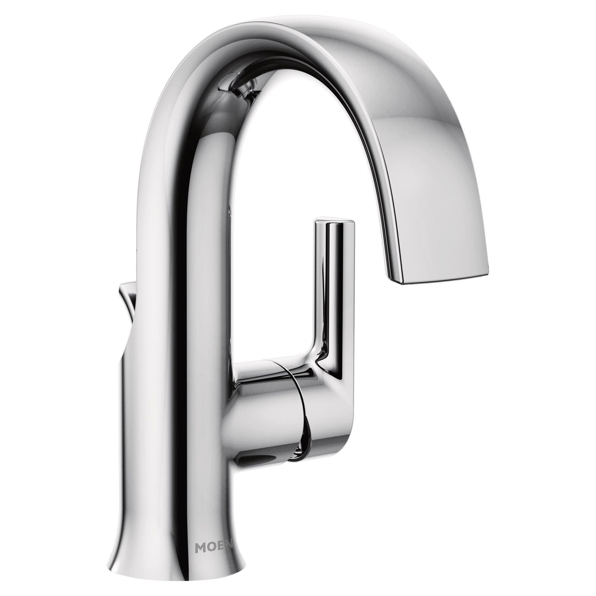 Doux Single Handle High Arc Bathroom Sink Faucet, Chrome