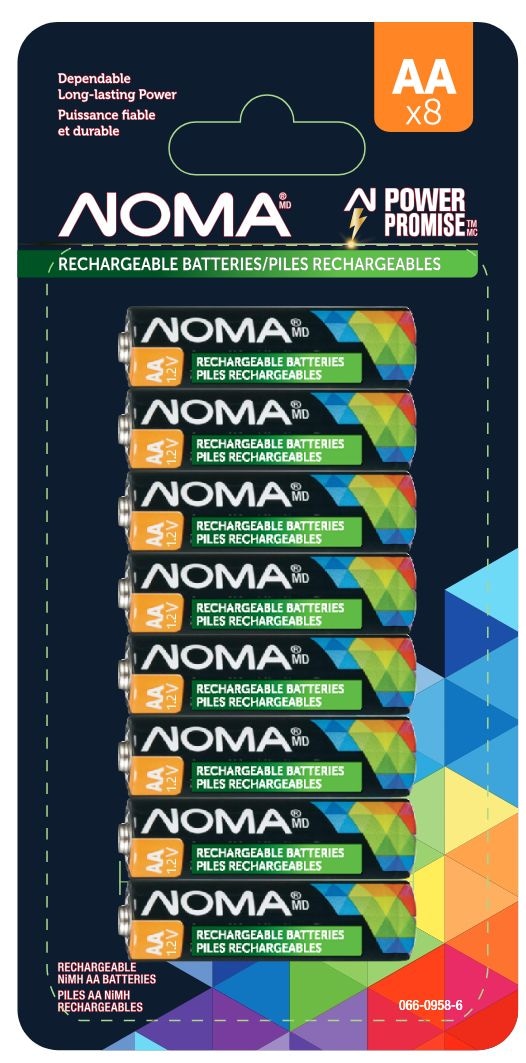 AA Ni-MH Rechargeable Battery, 8-pk