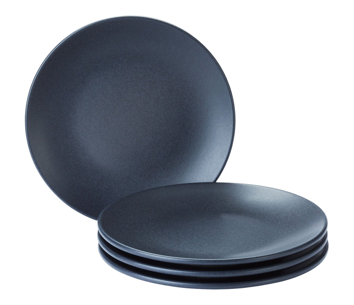 Dorset Stoneware Side Plate Set, Oven Safe, 4-pk, Black Reactive