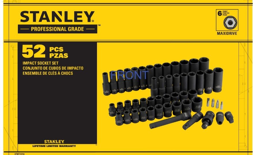 Pro 1/2-in Impact Socket Set, 52-pc