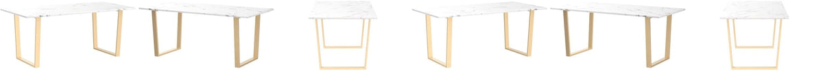 Rectangle Faux Marble Dining Table