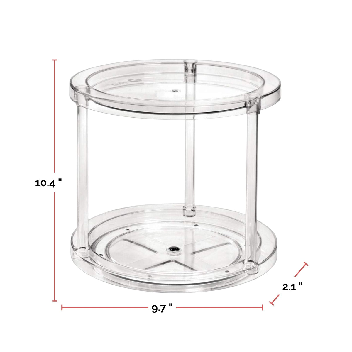 Clear 2-Tier Rotating Turntable Organizer
