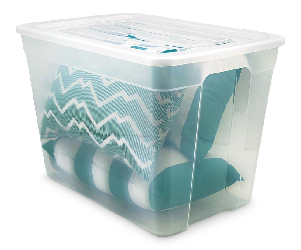 Clear Storage Tote, 72-L