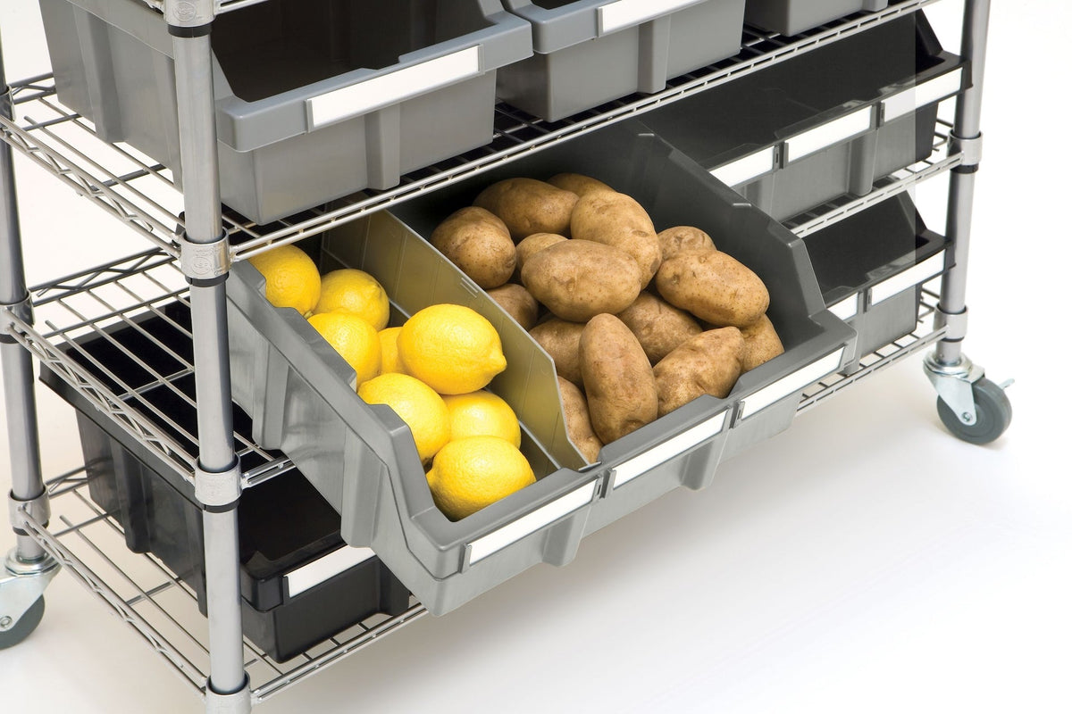 7-Tier NSF 16-Bin Rack Shelving, 36-in x 14-in x 56-in