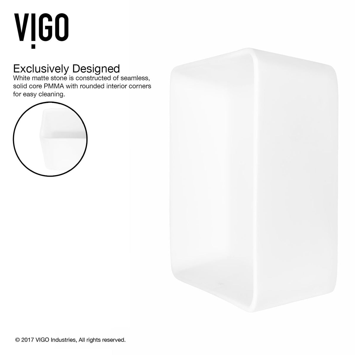 Marigold Matte White Bathroom Sink/Basin Set with Niko Faucet and Rectangular Composite Vessel