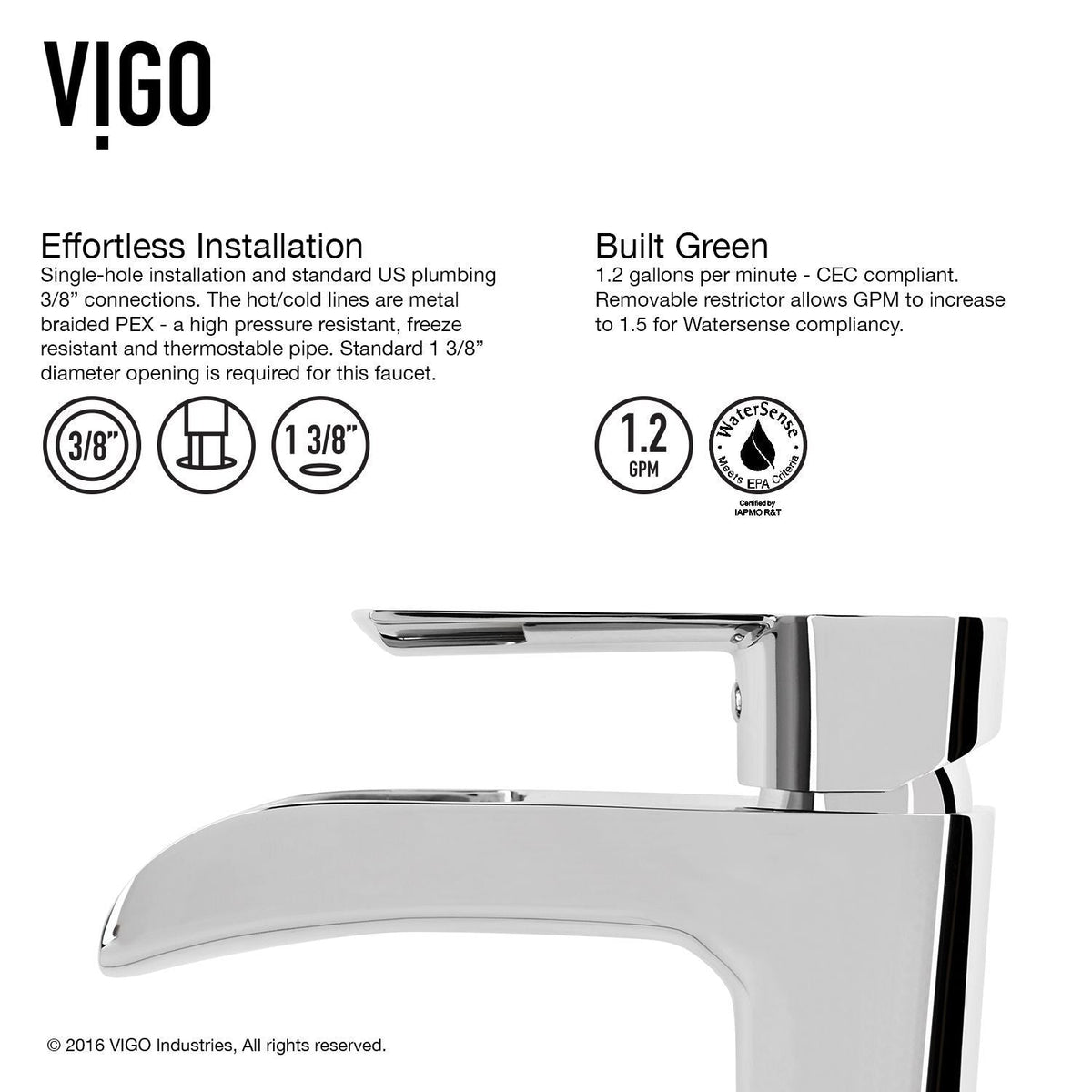 Marigold Matte White Bathroom Sink/Basin Set with Niko Faucet and Rectangular Composite Vessel