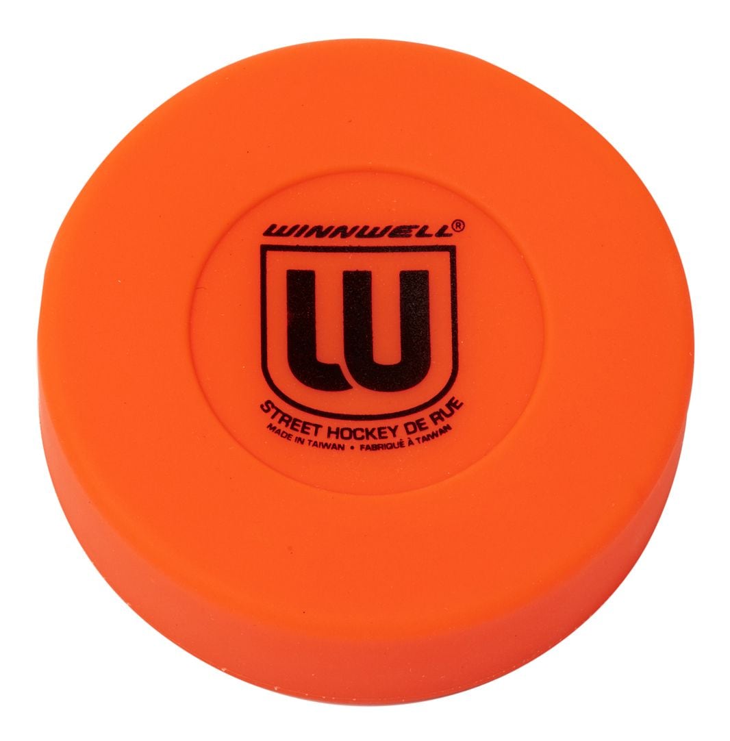 Street Hockey Medium Puck, Orange, 75mm, 50g