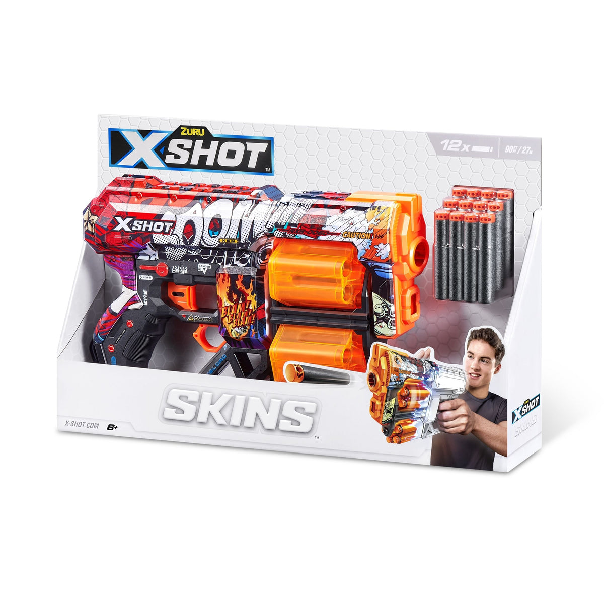 Skins Dread, 7 Unique Designs, 12-Dart Capacity, Ages 8+