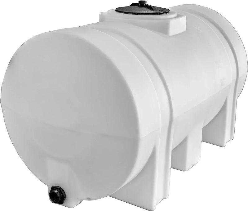 Horizontal Polyethylene Reservoir Water Tank with Legs, 550 Gallon, Made in the USA, Poly Tank for Water and Non-Flammable Liquids, Rust and Corrosion Proof Q608