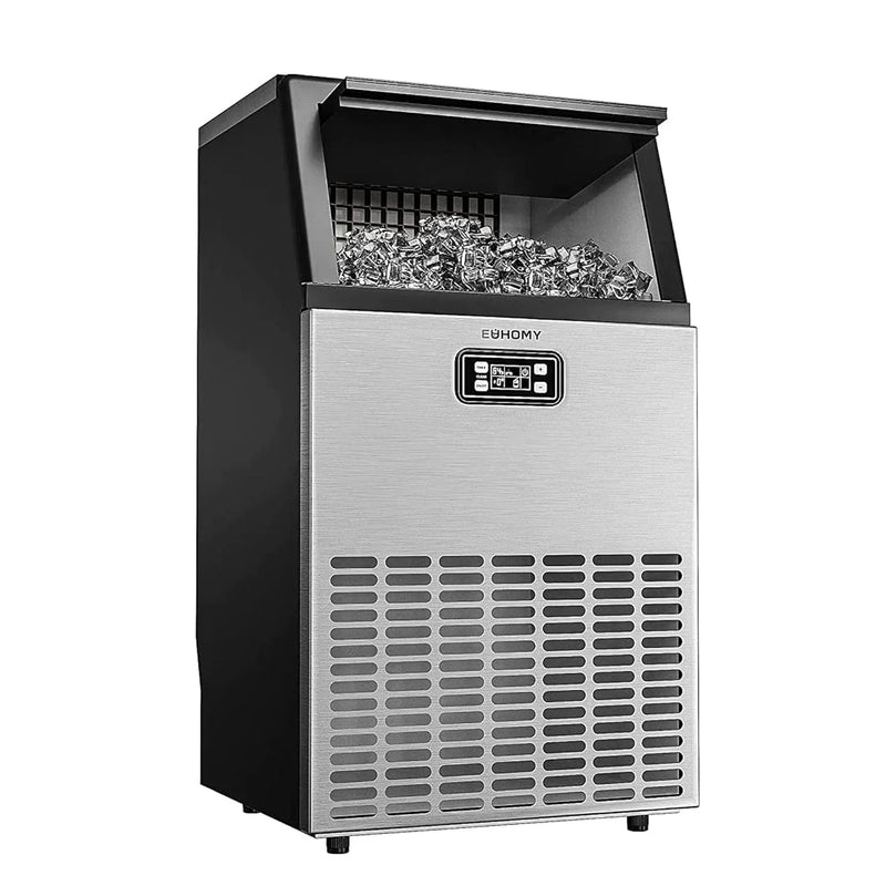 EUHOMY Commercial Ice Maker Machine, 100lbs/24H Stainless Steel Under Counter P7234