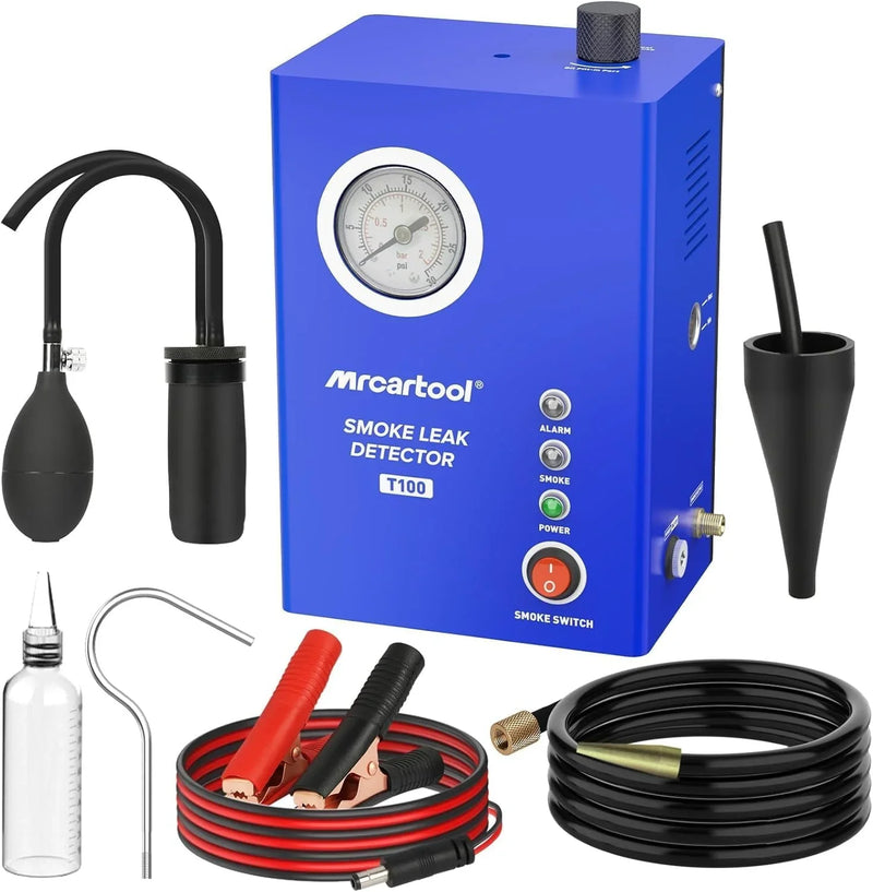Smoke machine leakage tester, 12-volt DC car smoke machine leakage detector, equipped with an air flow meter and an oil level gauge, suitable for all vehicles. P35