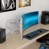 High-quality heavy-duty gaming monitor stand, single monitor desktop fixer - suitable for 1000R curved ultra-wide monitors (maximum size up to 49 inches), weighing 28 to 42 pounds, VESA 75x75 mm or 100x100 mm specification - high-definition rotating