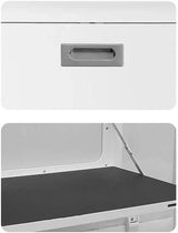 Folding Aluminum Picnic Table for RV Caravan, Double Lock Design, Lightweight Outdoor Table for Campervan & Motorhome, Perfect for Camping & Picnics (Black, No Light)