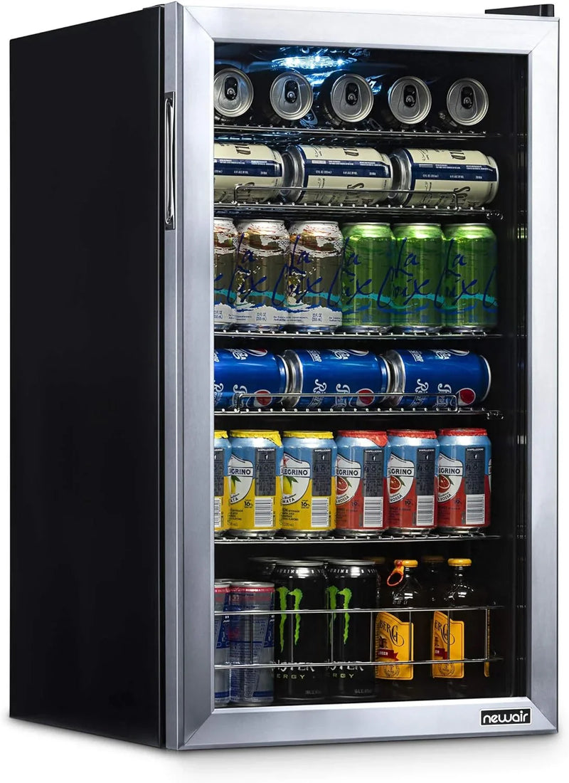 Beverage Refrigerator Cooler | 126 Cans Free Standing with Right Hinge Glass Door R7125